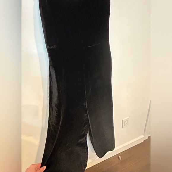 MADEWELL Crushed Velvet Black Jumpsuit, Size 00 - Picture 11 of 13